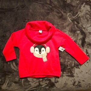 Old Navy girls 12 - 18 months loose cowl neck sweatshirt NWT